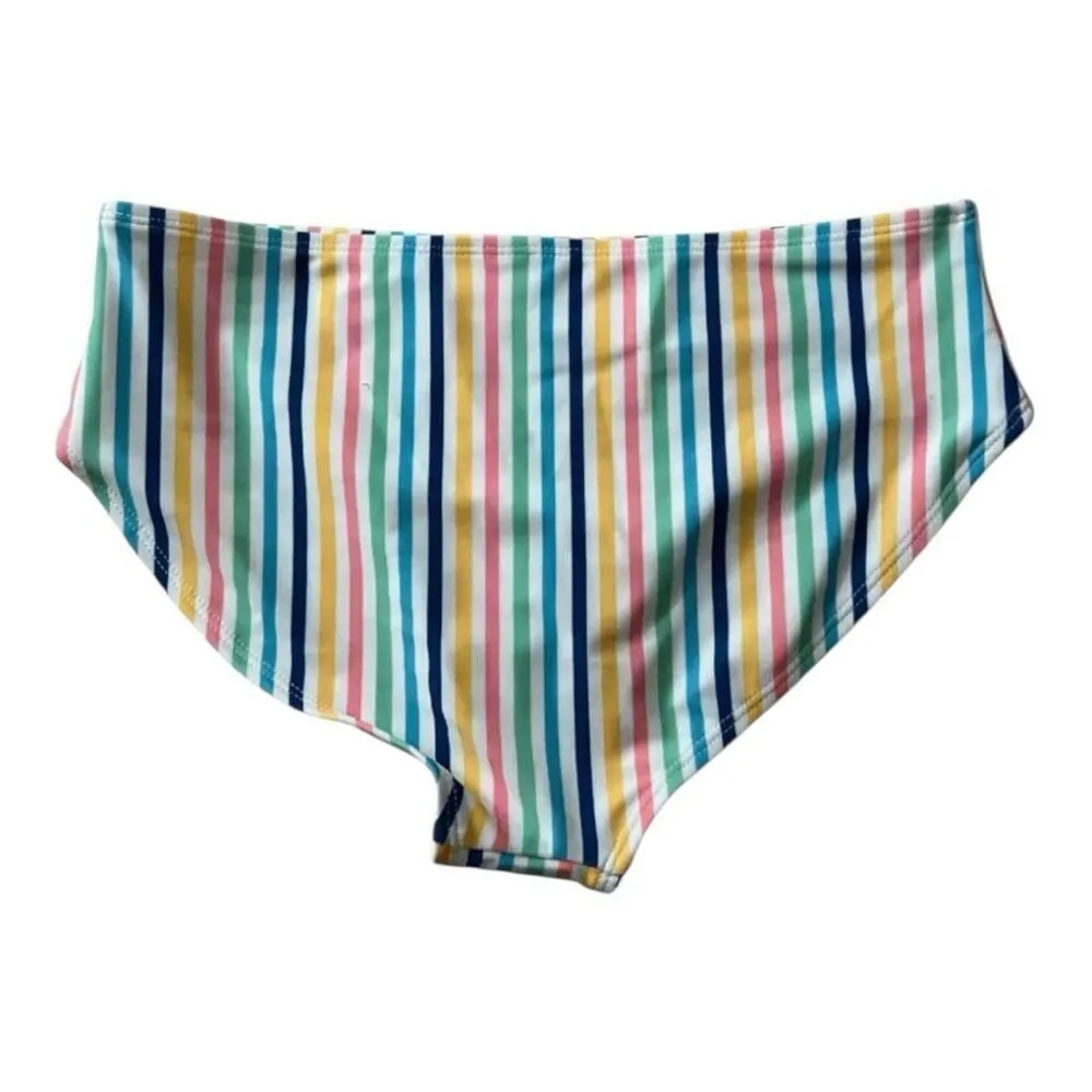 Old Navy Bikini Bottom Size XL(14-16) Vertical Stripe Multicolor Full Coverage - Image 2