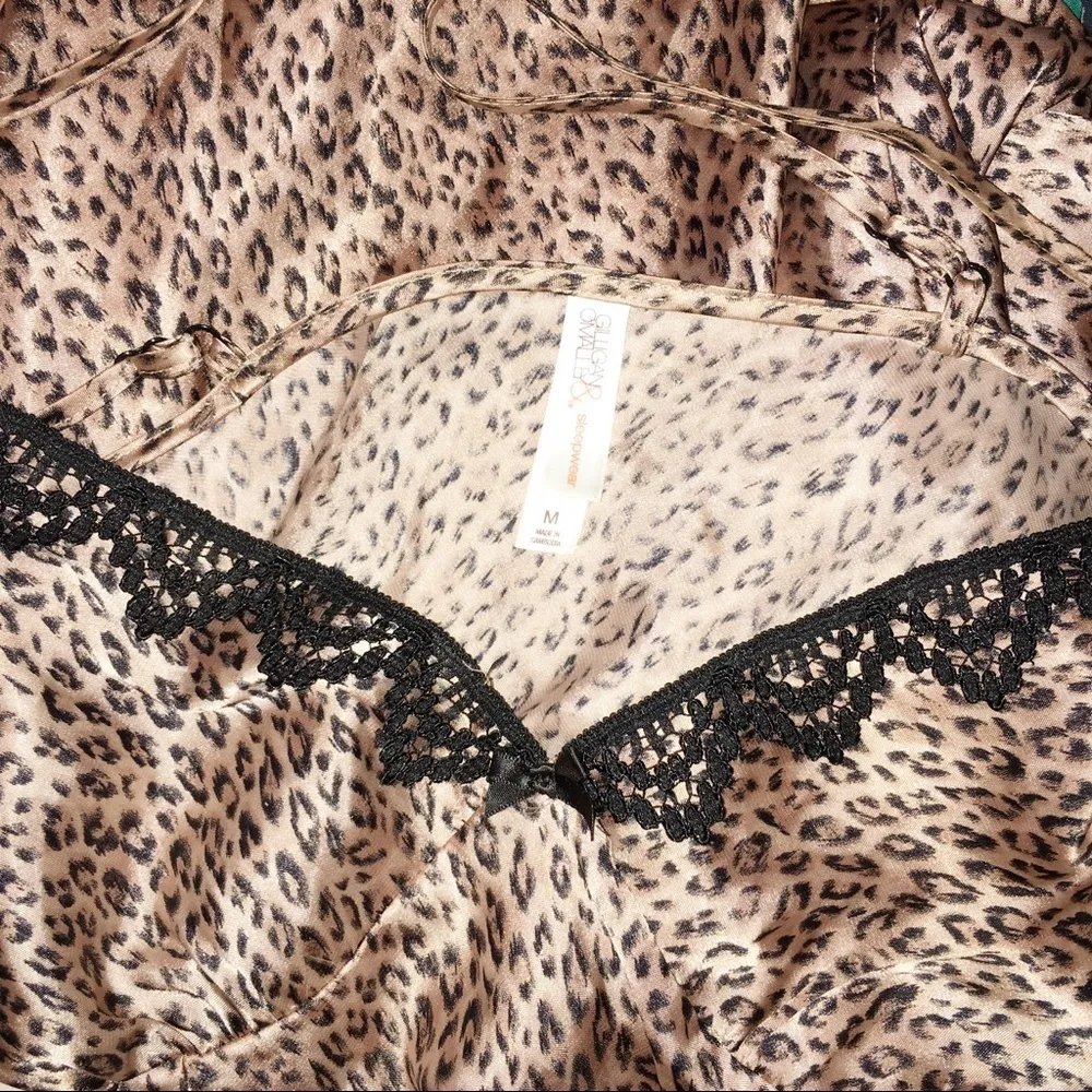 Gilligan O’Malley sleepwear cheetah print lingerie Tan Size M - Image 4