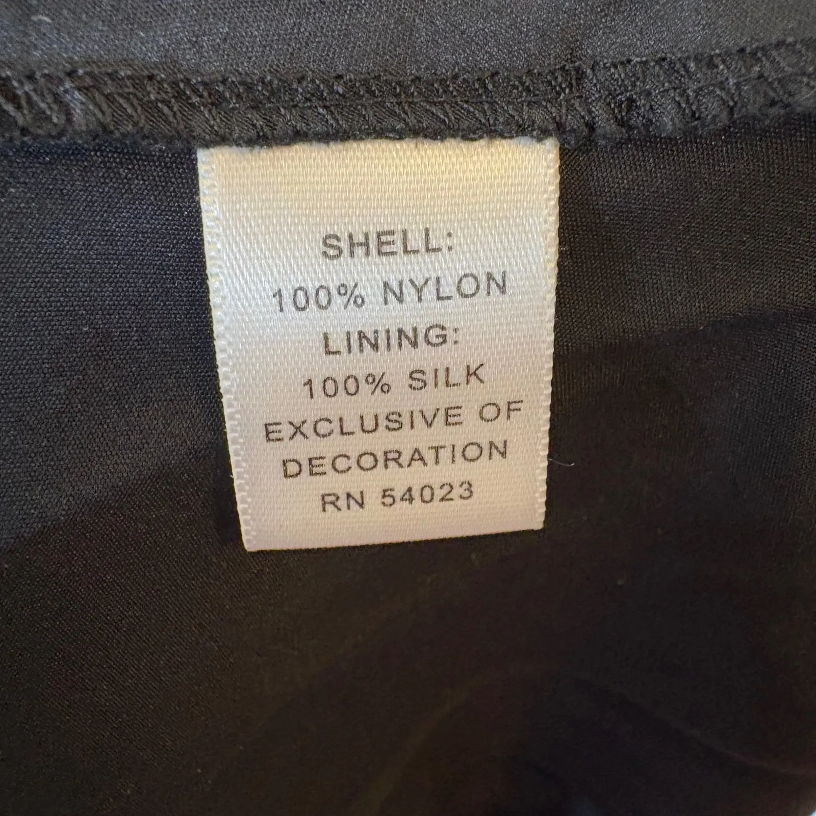 Banana Republic Black Silk‎ Lined Tulle Dress Cocktail Party Velvet Trim Size 10 - Image 8