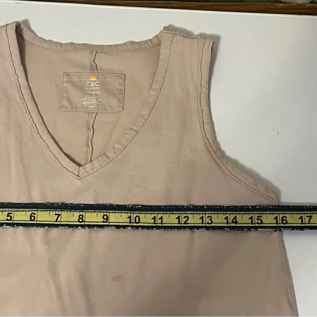C&C California Light Beige V-Neck Tank Top - Image 7