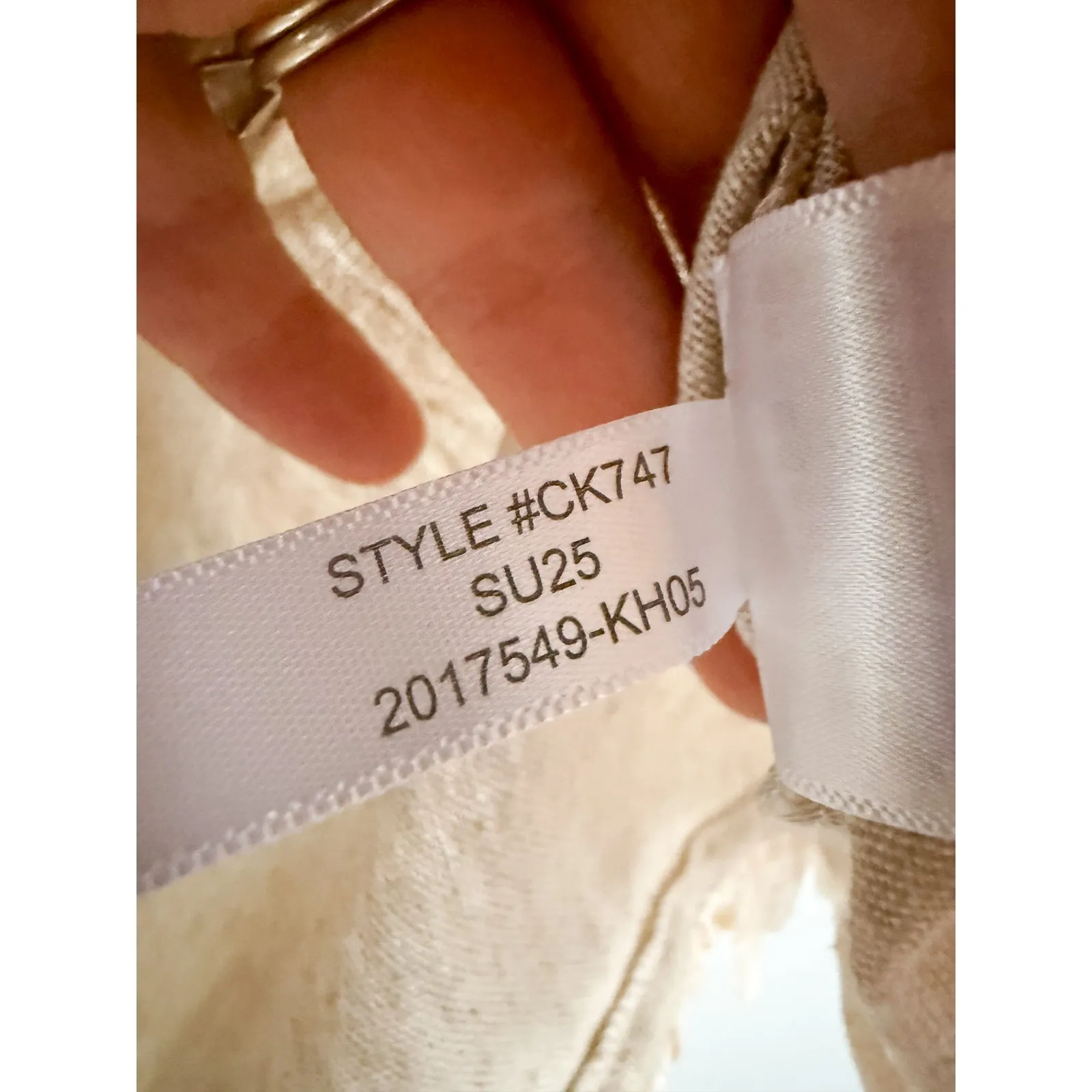 J.Crew | NWT Factory Linen Blend Shell Top Straw Trim Flax Beige | Sz Large Tan - Image 8