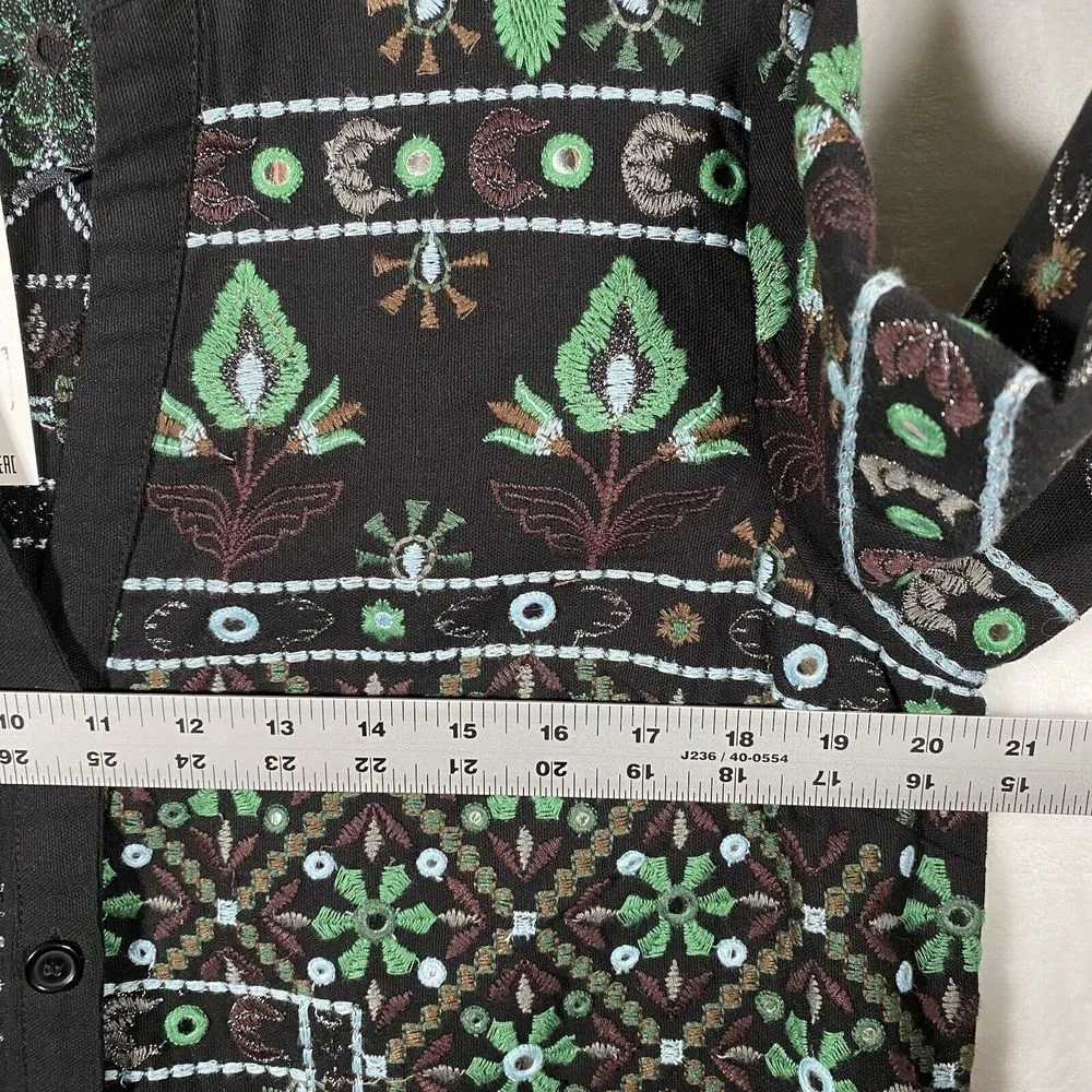 Zara‎ Women's NWT Embroidered Blouse Top Jacket Size: L - Image 2