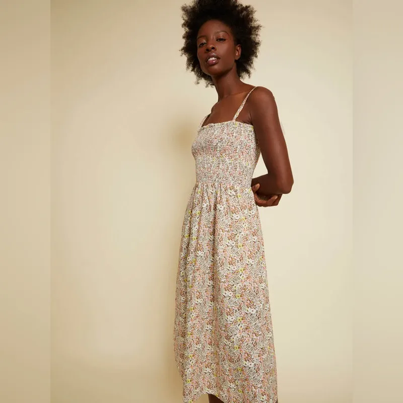 Nation LTD Embry Dress Floral Dear Abby Smocked Midi Womens Size XL - Image 2