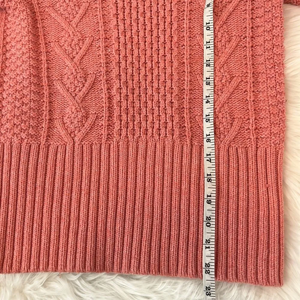 Gap Salmon Cable Knit Sweater Size Small - Image 6