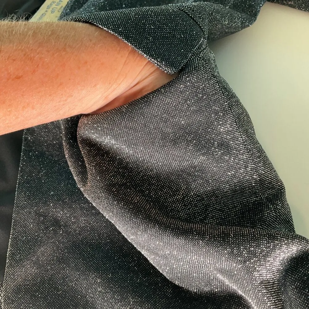 NWT Steve Madden Womens Glitter Blazer Jacket Black/Silver Size M party medium - Image 4