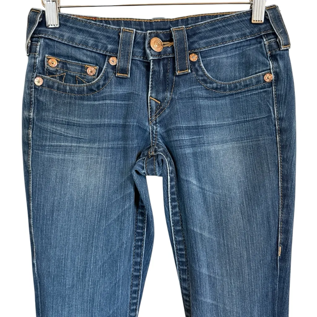 True Religion “Bobby” Women's Denim Jeans Sz 25 Classic Retro Vintage Flare Y2K - Image 2