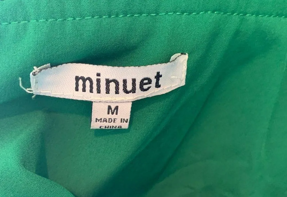 NEW Minuet Green Strappy Open Back Plunge Neckline Mini Party Dress Medium M - Image 9