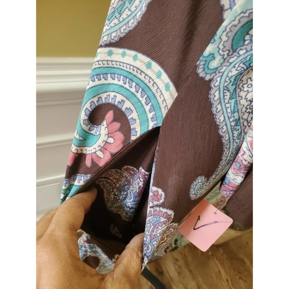 Honeyme SZ S Tunic Dress Brown Paisley - Image 5