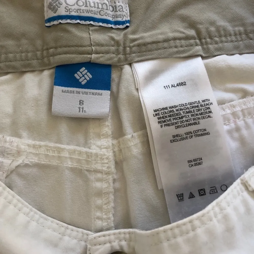 Columbia Willowdale Bermuda White Hiking Shorts Al4682 Sz. 8 Summer Adventure - Image 4