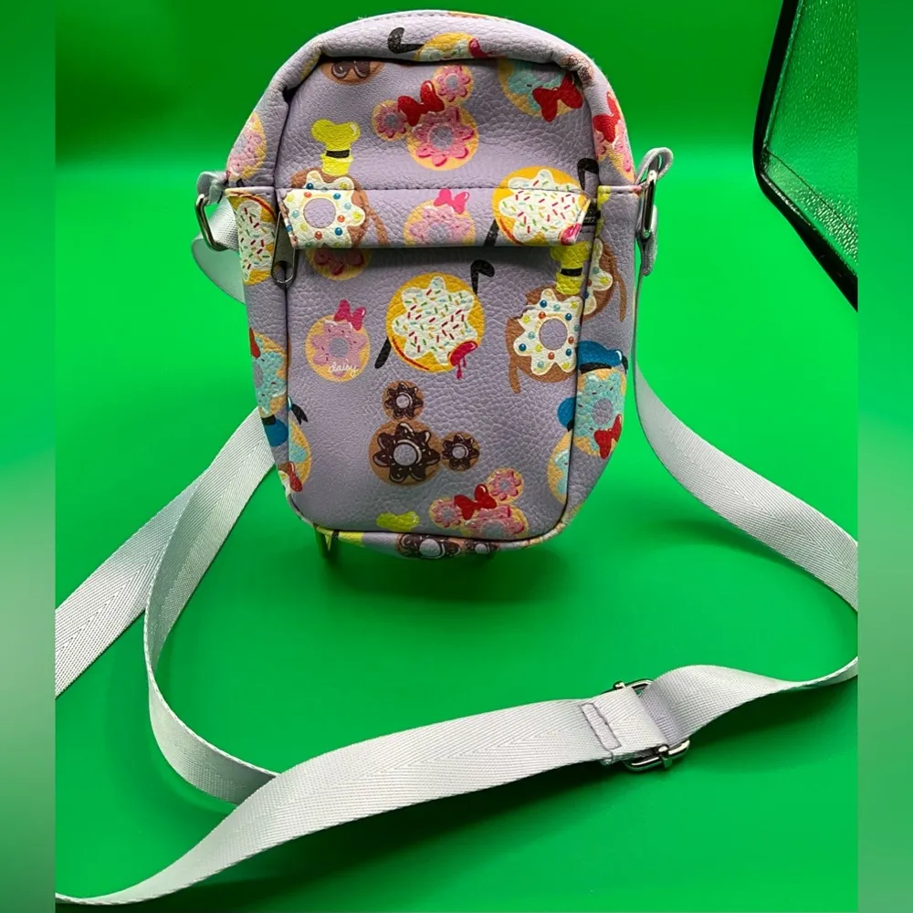 A Very Cute Faux Leather Buckle Down Disney characters Donut crossbody purse bag - Image 2
