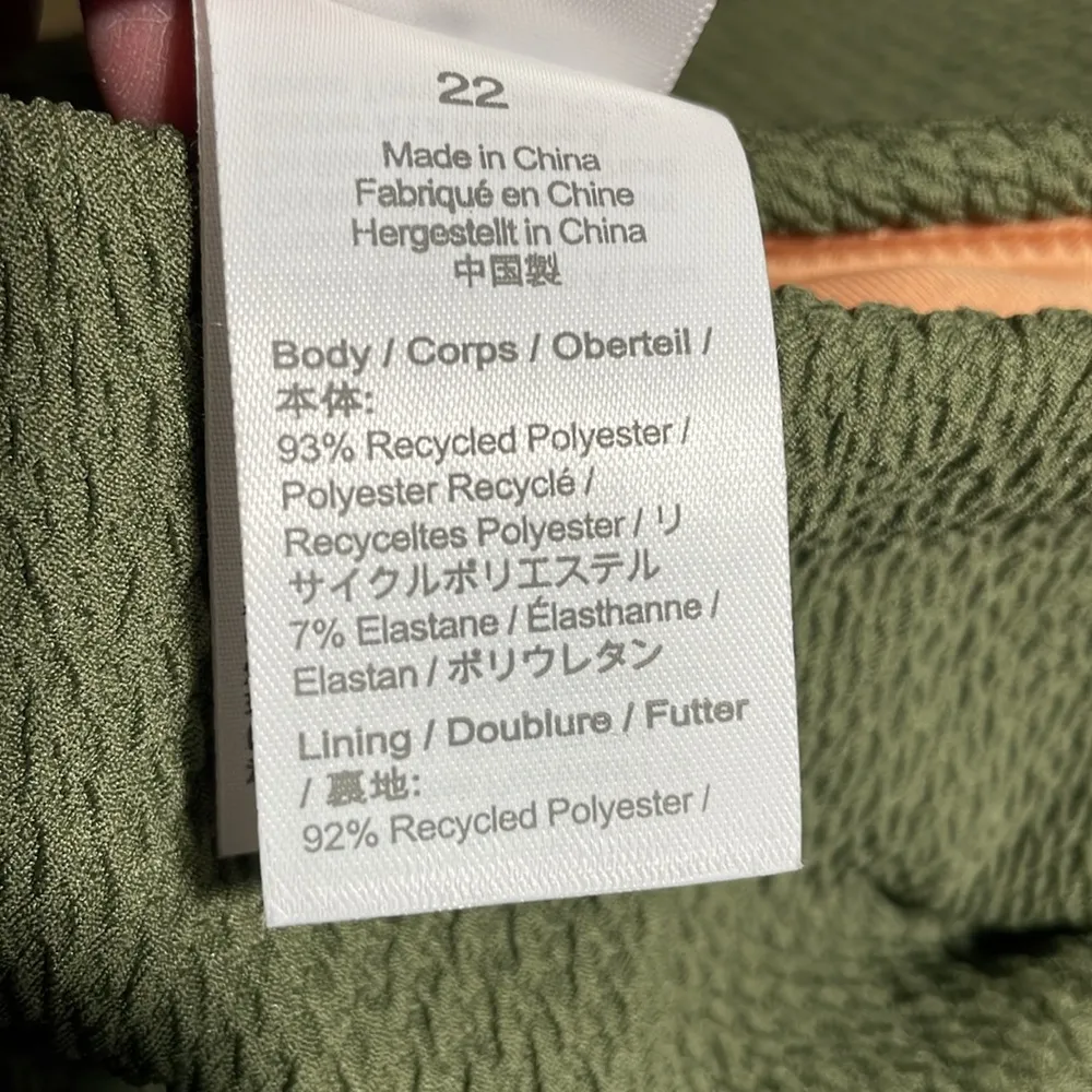 J Crew 1 Pc Swimsuit Plus Textured Jacquard 1 Shoulder Green Sz 22 (3X) NWT - Image 7