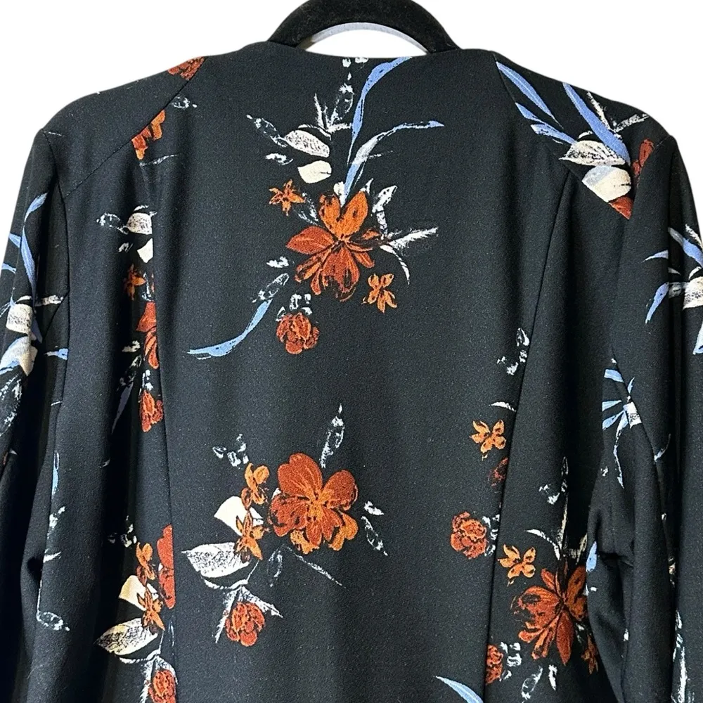 Lyssé Floral Jory Jacket Grommet Detail Moto‎ Preppy Plus Size 1X Career Office - Image 7