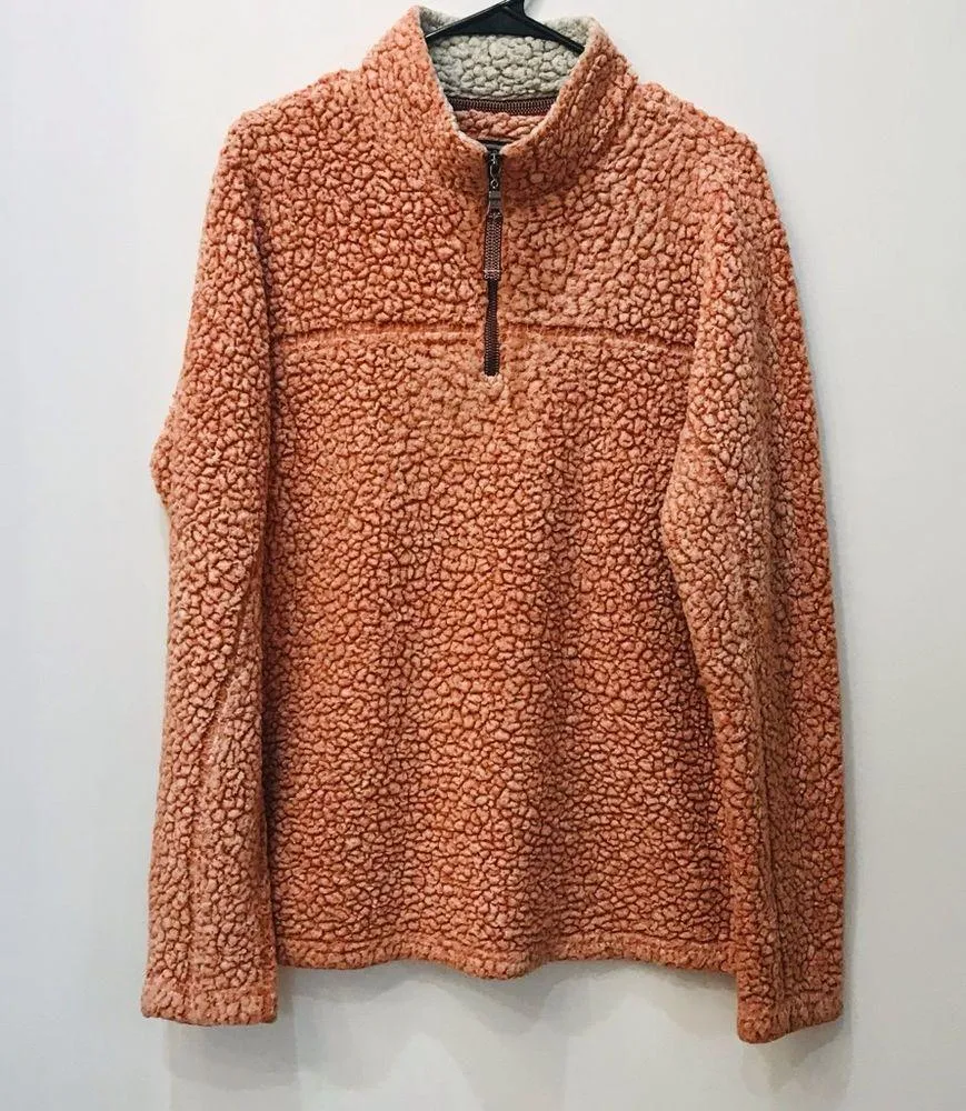 FROSTY TIPPED PILE 1/2 ZIP PULLOVER IN SPICE BY TRUE GRIT sz small - Image 6