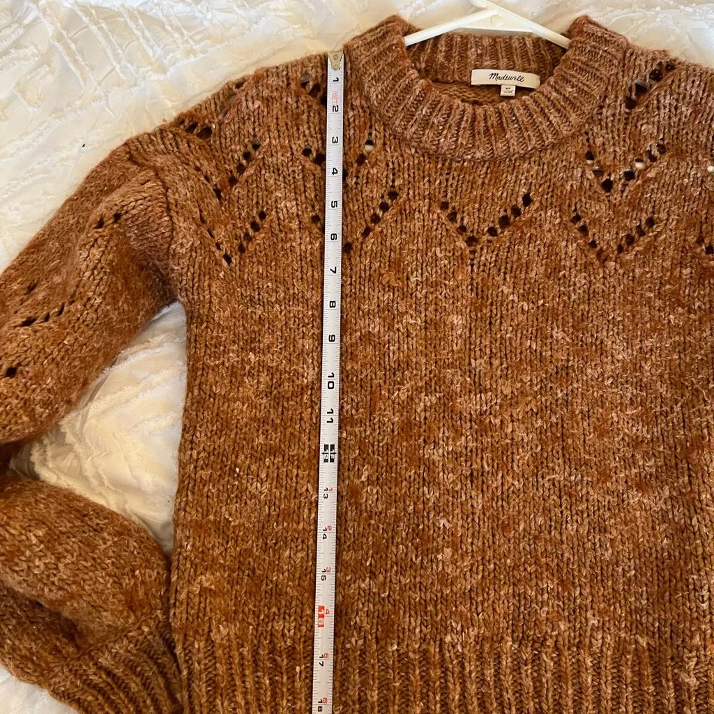 Madewell Pointelle Bubble-Sleeve Pullover Sweater - Image 7