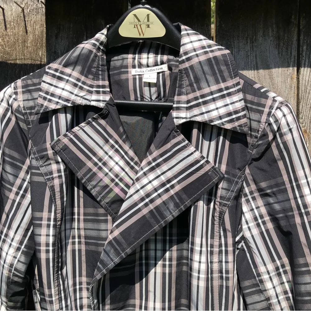 Dalia Collection Checked Rain Jacket L - Image 8