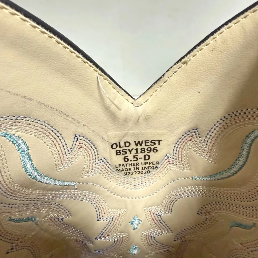 *NEW* Old West Kids Black Square-Toe Boots - Image 8