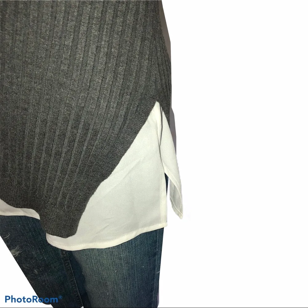 INC  asymmetrical hem layered top - Image 4