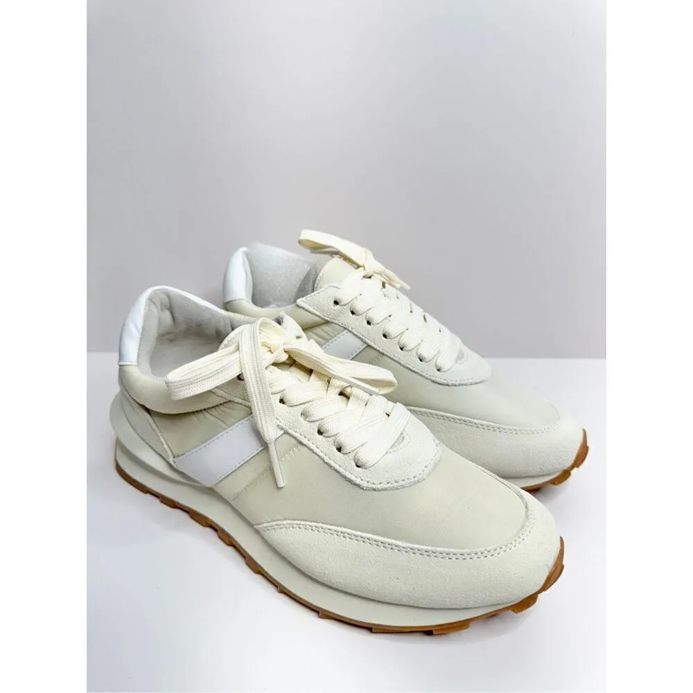 J/Slides Sneakers Size 6 Cream Leather Lifestyle Athletic and Training Shoes NEW - Image 3