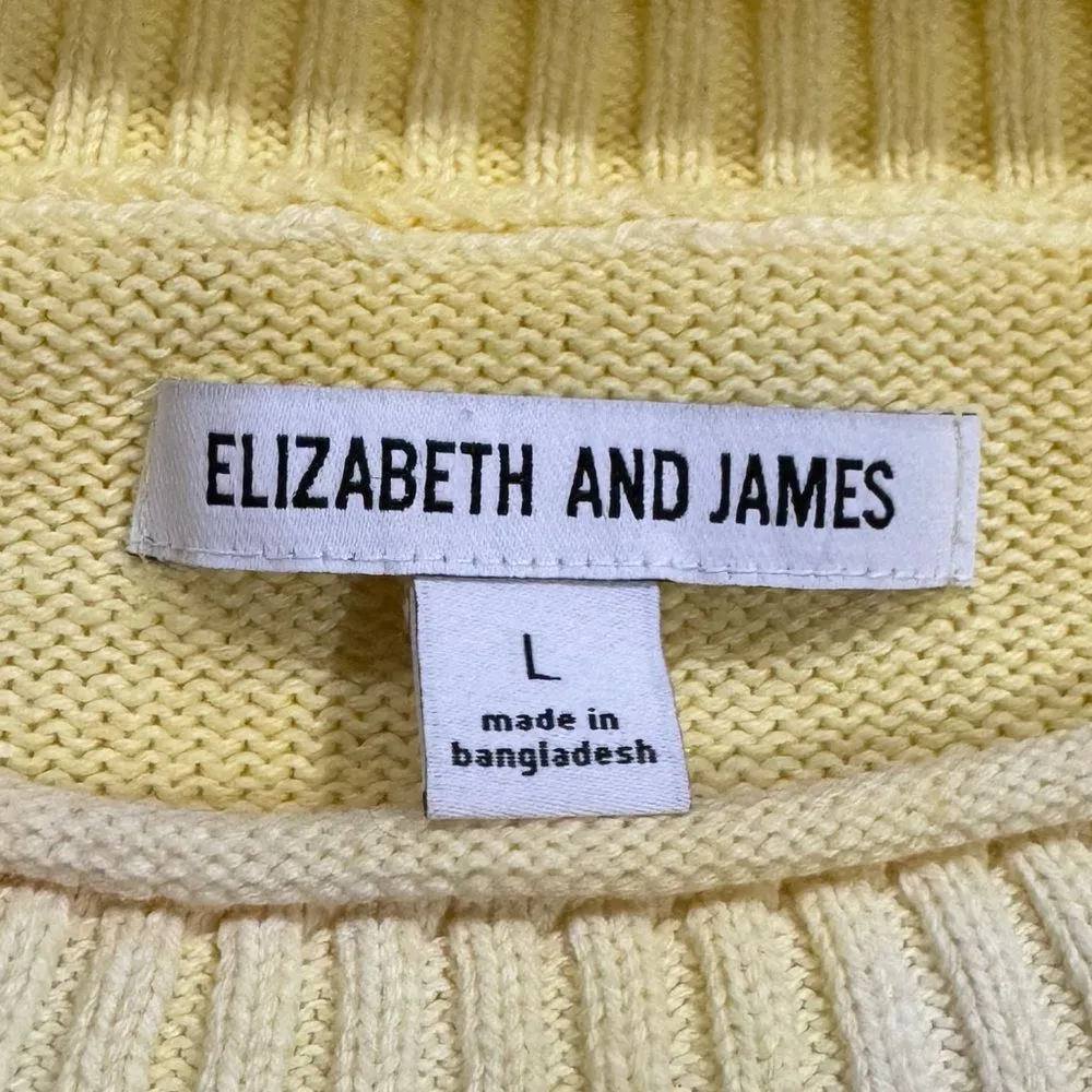 Elizabeth and James Yellow Cotton Tie Dye Sweater Women’s Large - Image 3