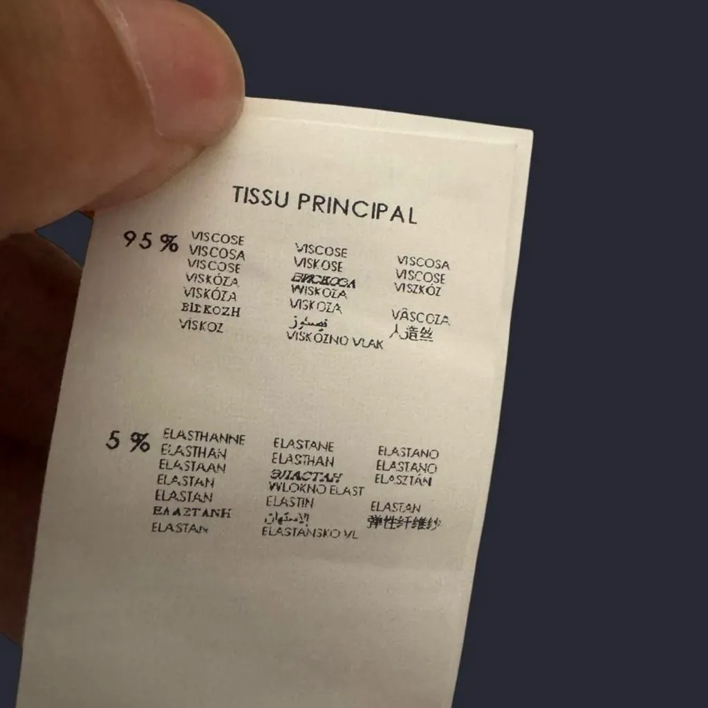 Promod Cream Graphic 3/4 Sleeve Blouse Size M - Image 4