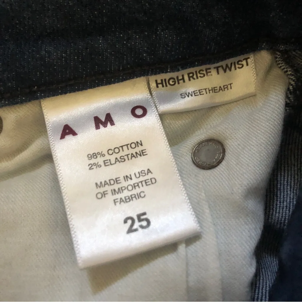 C AMO Twist Dark Vintage Blue Wash Women Mid Rise Ankle Jeans Size 25 NWOT - Image 15