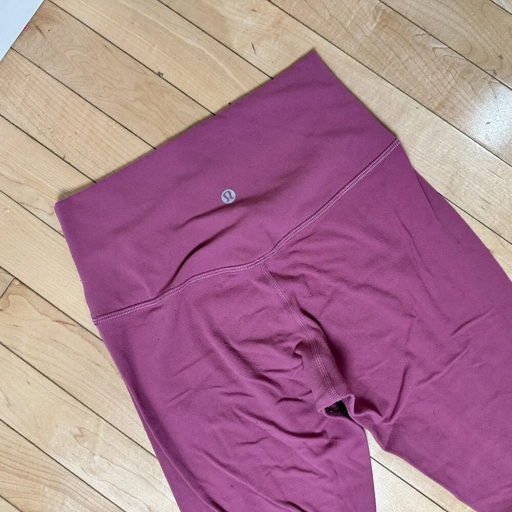 LULULEMON Rasberry Mauve Full Length Leggings Size 4 - Image 6