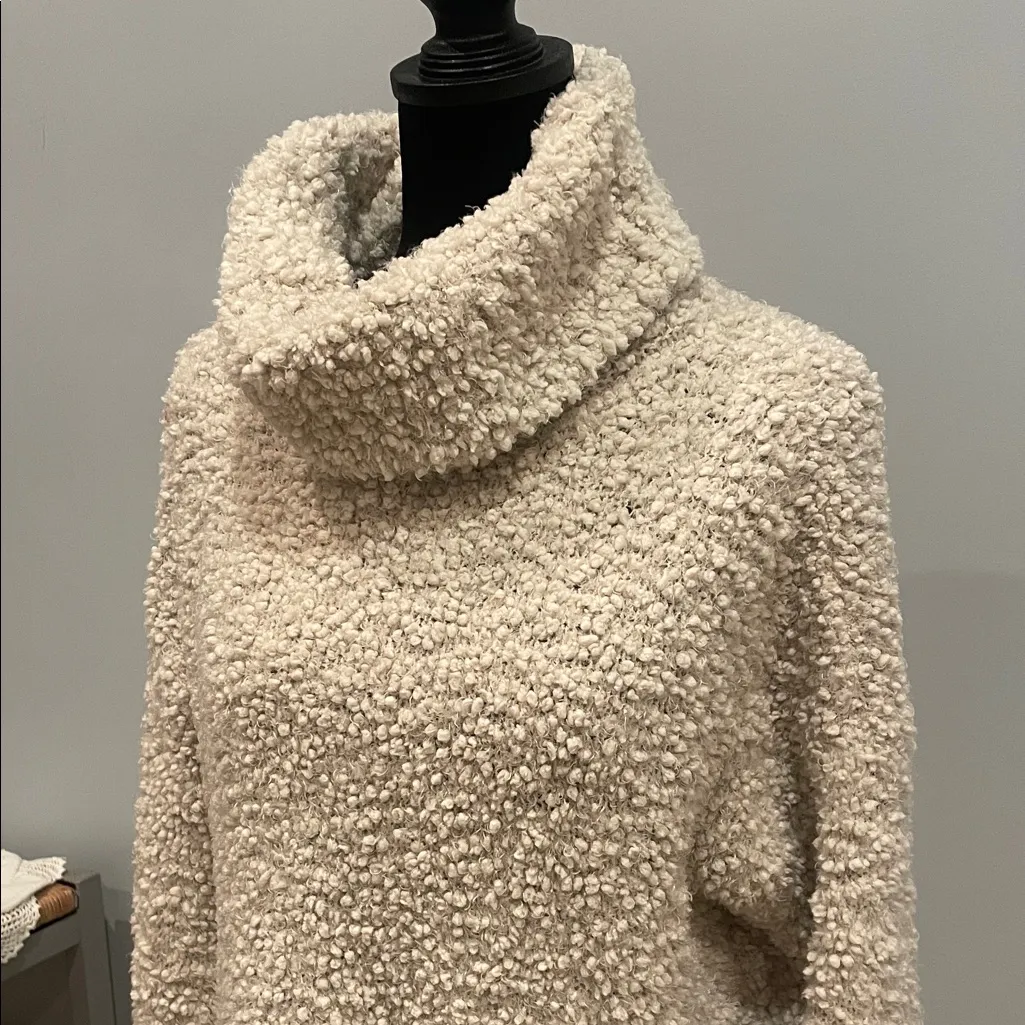 Cozy Cream Turtleneck Sweater top - Image 2