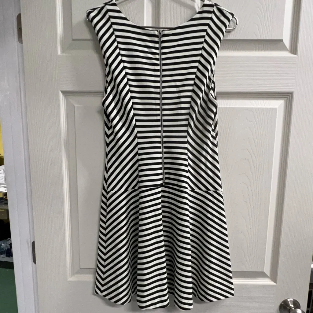 Free People Black and White Striped Dress - Medium - EUC - Image 2