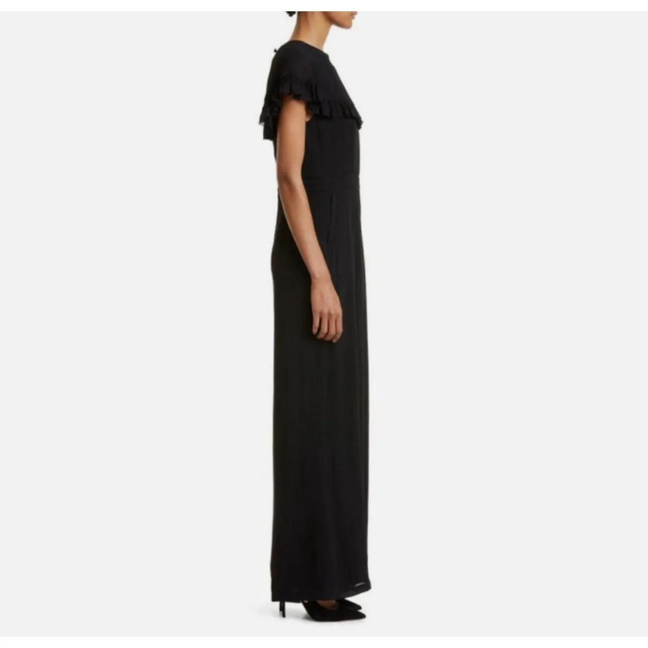 NWT‎ Ted Baker OLIVEE Cape Jumpsuit Ladder Tape Detail Ted Sz 2 US Sz 6 $375 - Image 8