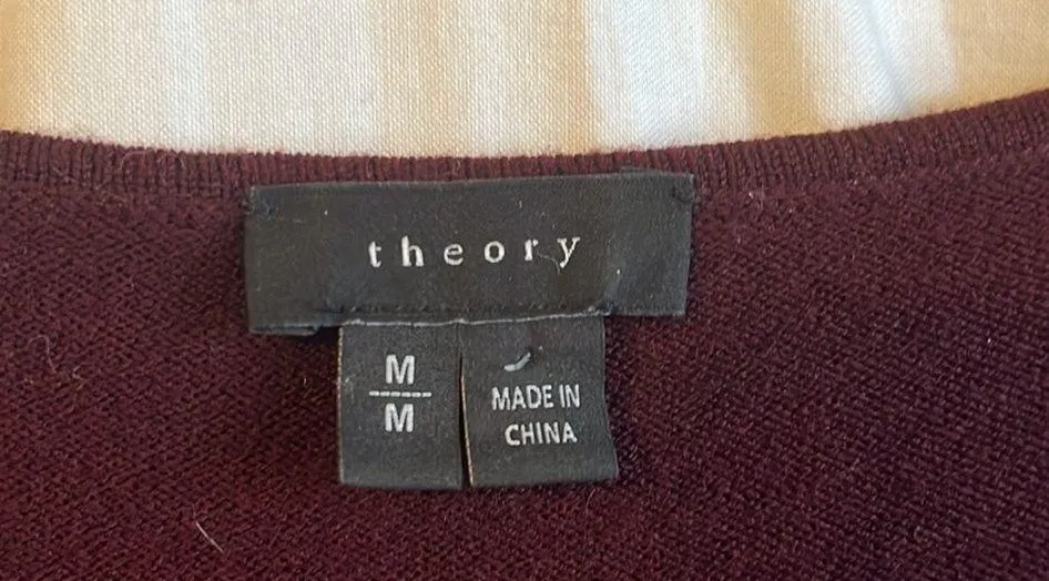 Theory Anderz Evian Stretch Dark Ruby Cap Sleeve Wool Skater Skirt Dress - Image 5