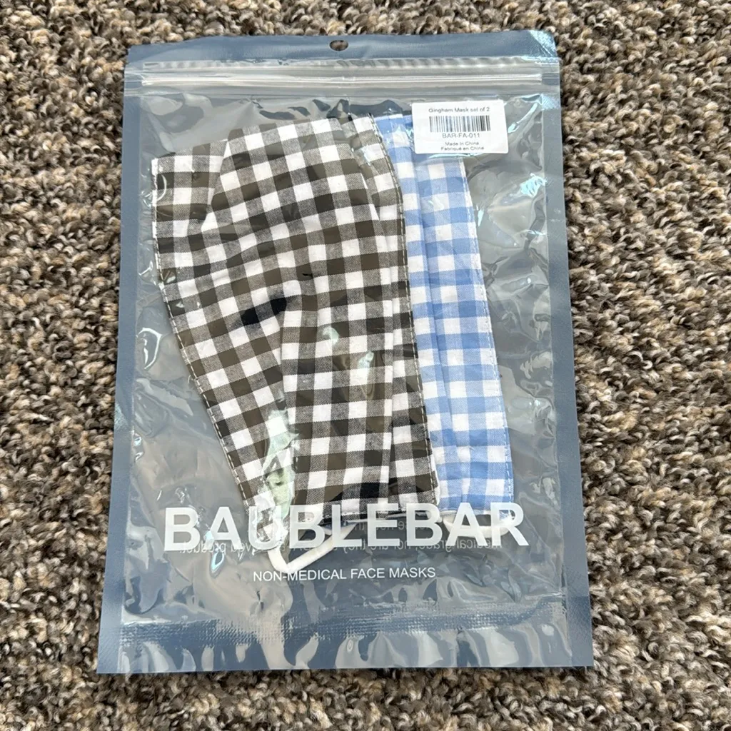 BaubleBar Checkered Face Masks - Image 3