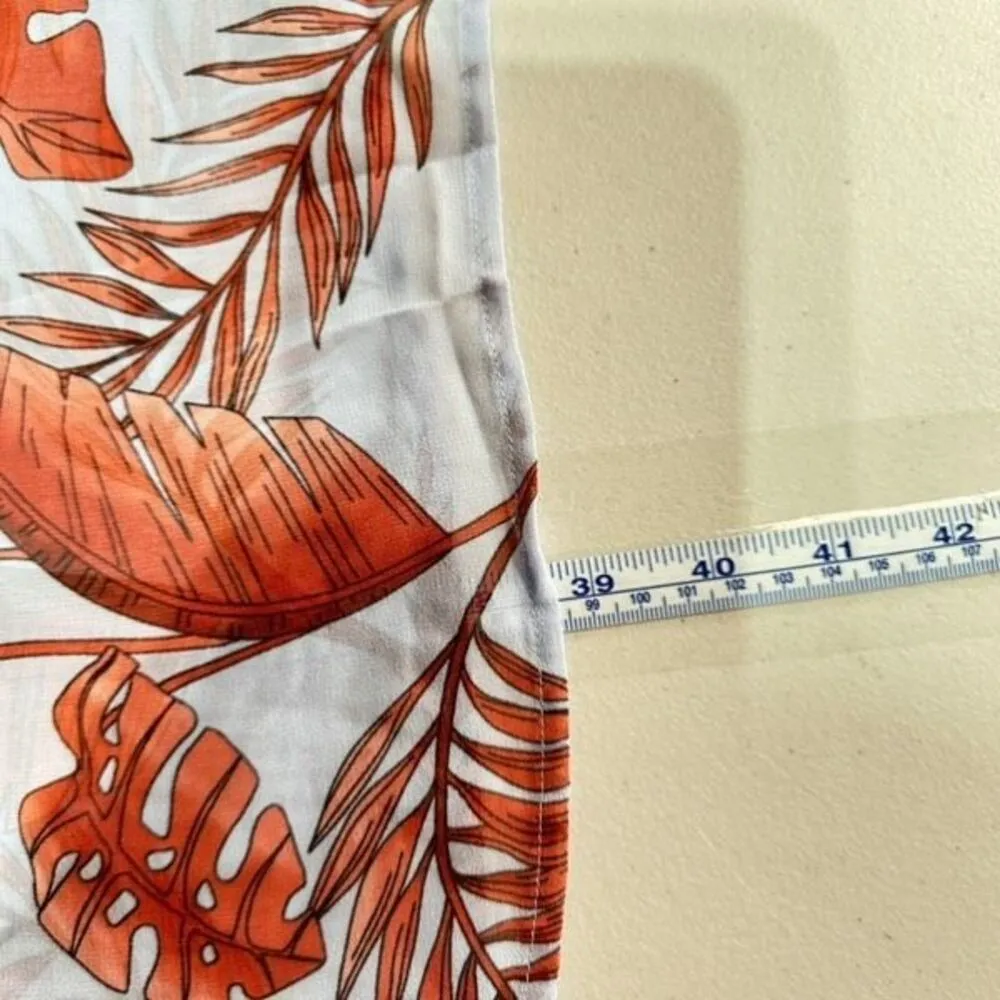 Cabi 5381 Isabel Palm Leaf Ruffle Dress‎ Size Large sheer Purple Red Cover up - Image 12