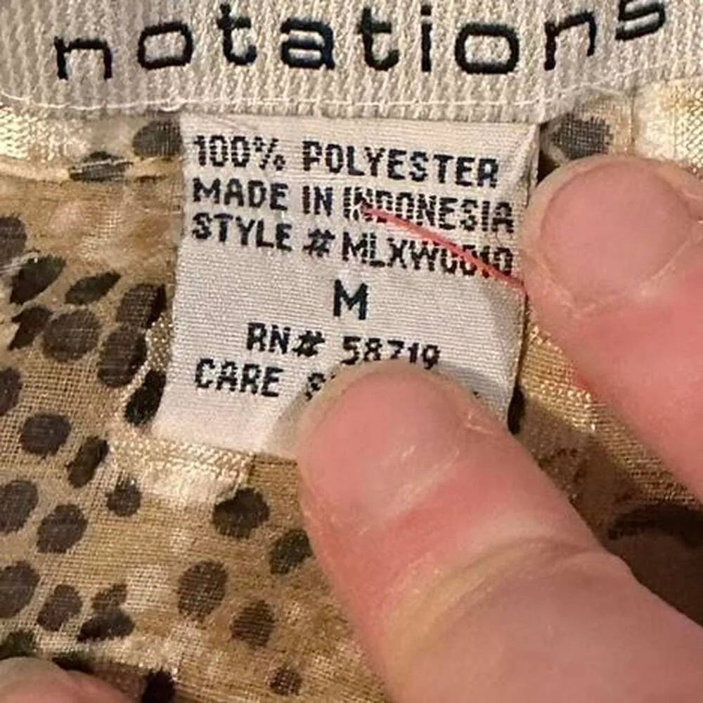 Notations Women's Gold and Tan Blous - Image 3