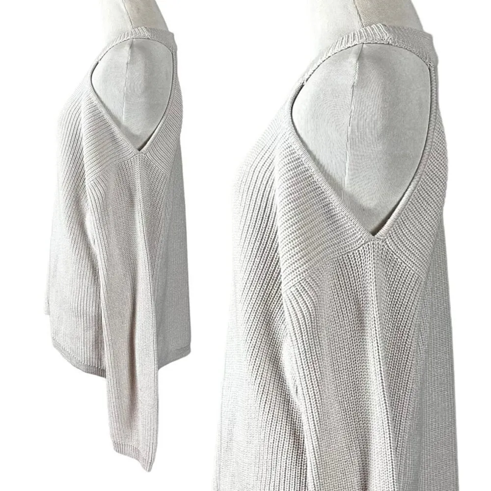 Anthropologie Velvet Graham & Spencer XL Elise Sweater NWT Ivory Chunky Knit - Image 15