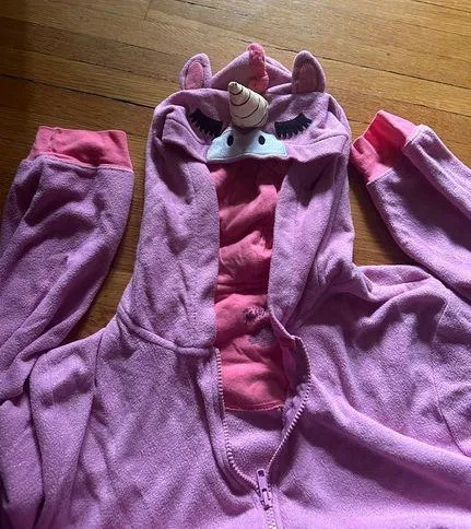 Sparkly Pink Unicorn Onsie, Size 2XL - Image 2