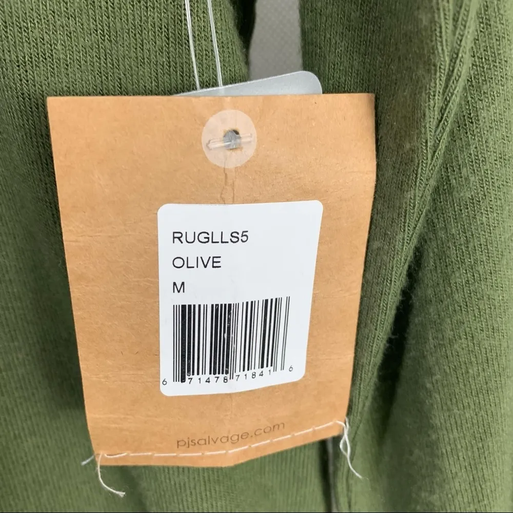 P.J Salvage Happy Glamper Long sleeve sweater Size Medium Olive color - Image 5