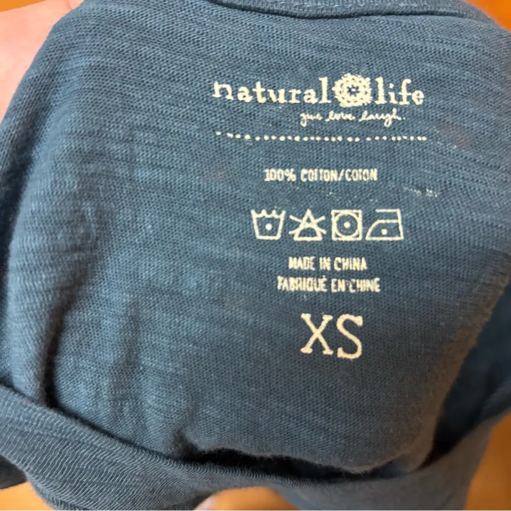 Natural Life Do More of What Makes You Happy Preppy Boho Coastal T-shirt XS - Image 4