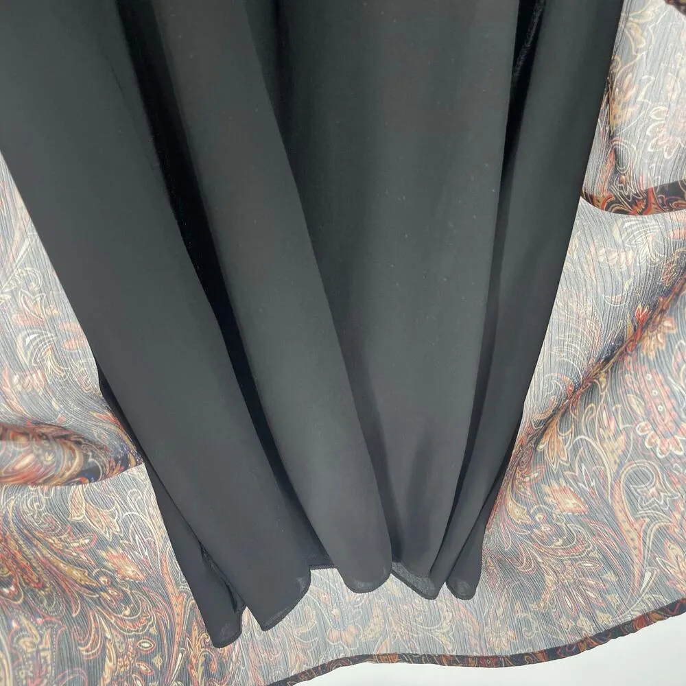 EVEREVE Dress Extra Small Eliza Paisley Midi Long Sleeve Business Work Office - Image 13