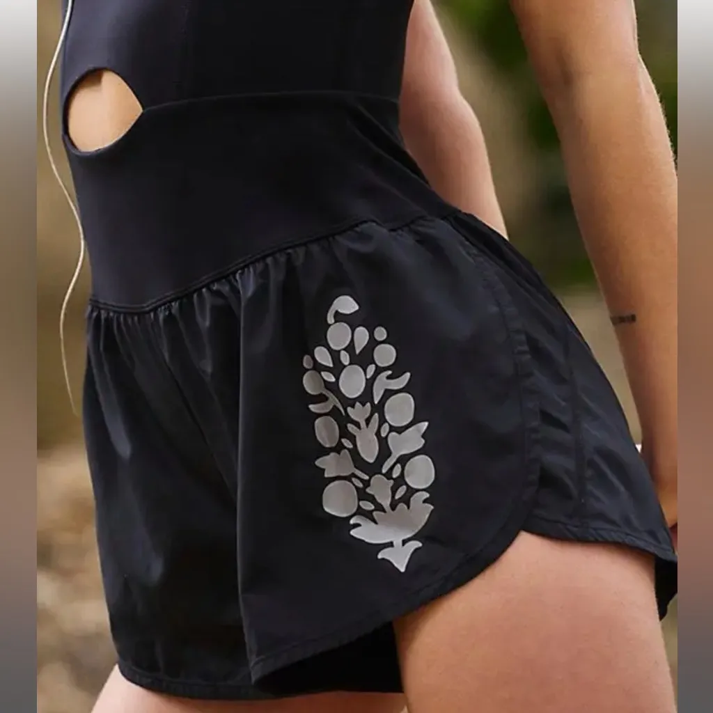 NWT Free People Righteous Reflective Logo Runsie in Black Combo - Image 3