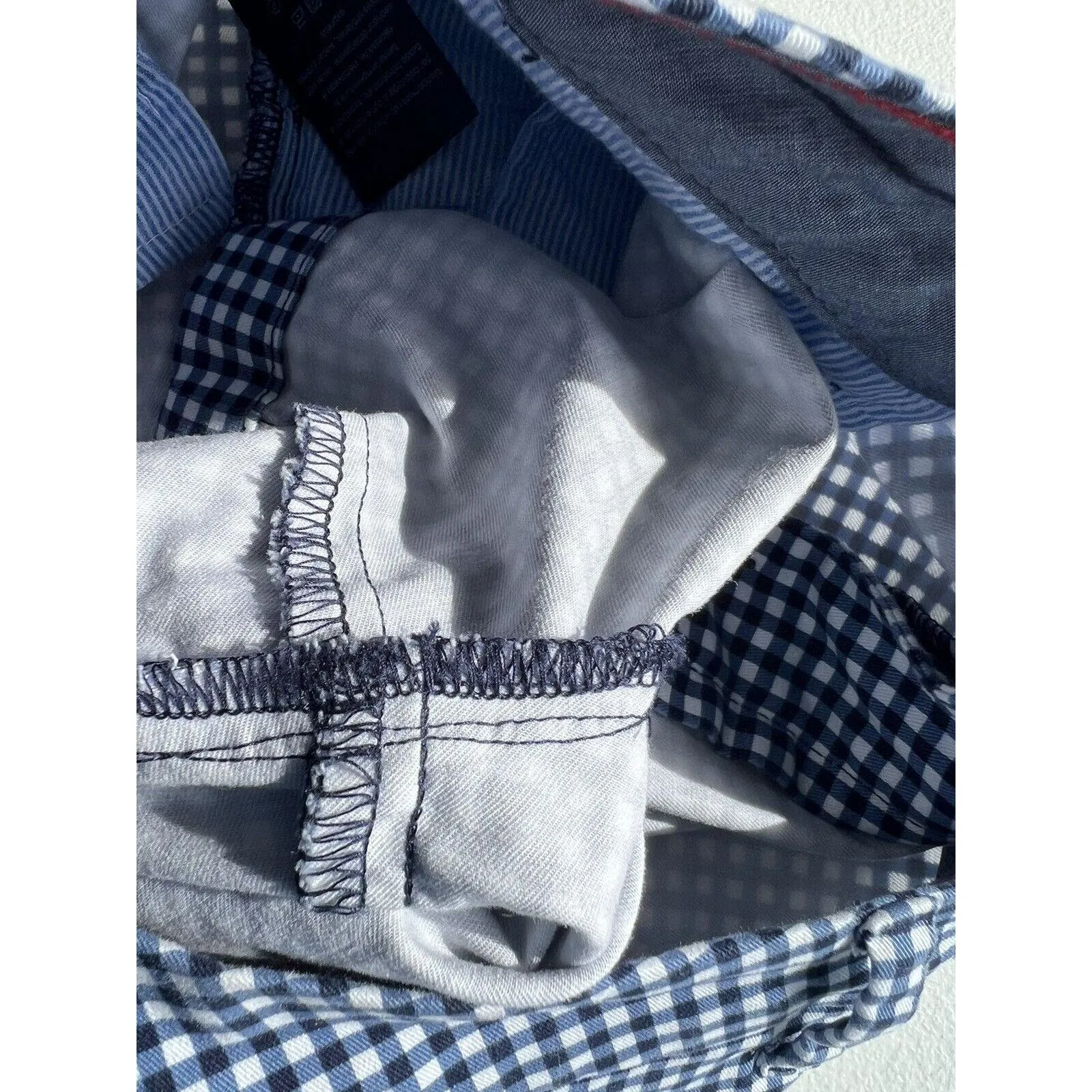 Tommy Hilfiger Women's Gingham Shorts Sky Captain Size 6 - Image 2