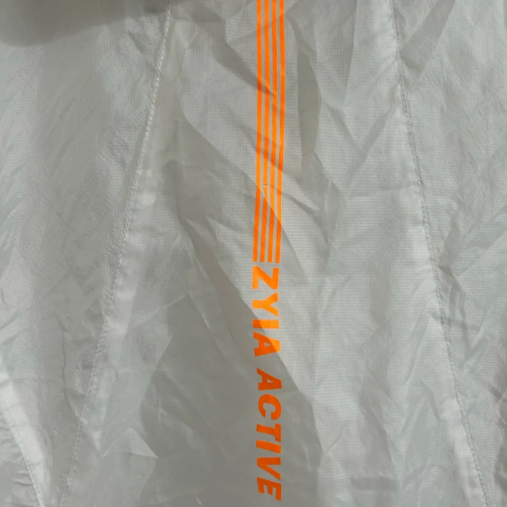 Zyia White Mesh Lined Hoodie Jacket‎ size Large - Image 8