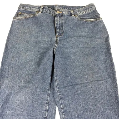 Vintage Lauren Jeans Co. Straight Leg Mom Jeans Light Wash Denim Plus Size 16W - Image 2