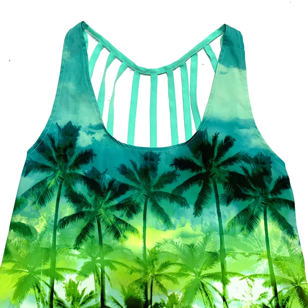 Tropical Palm Print Semi - Image 4