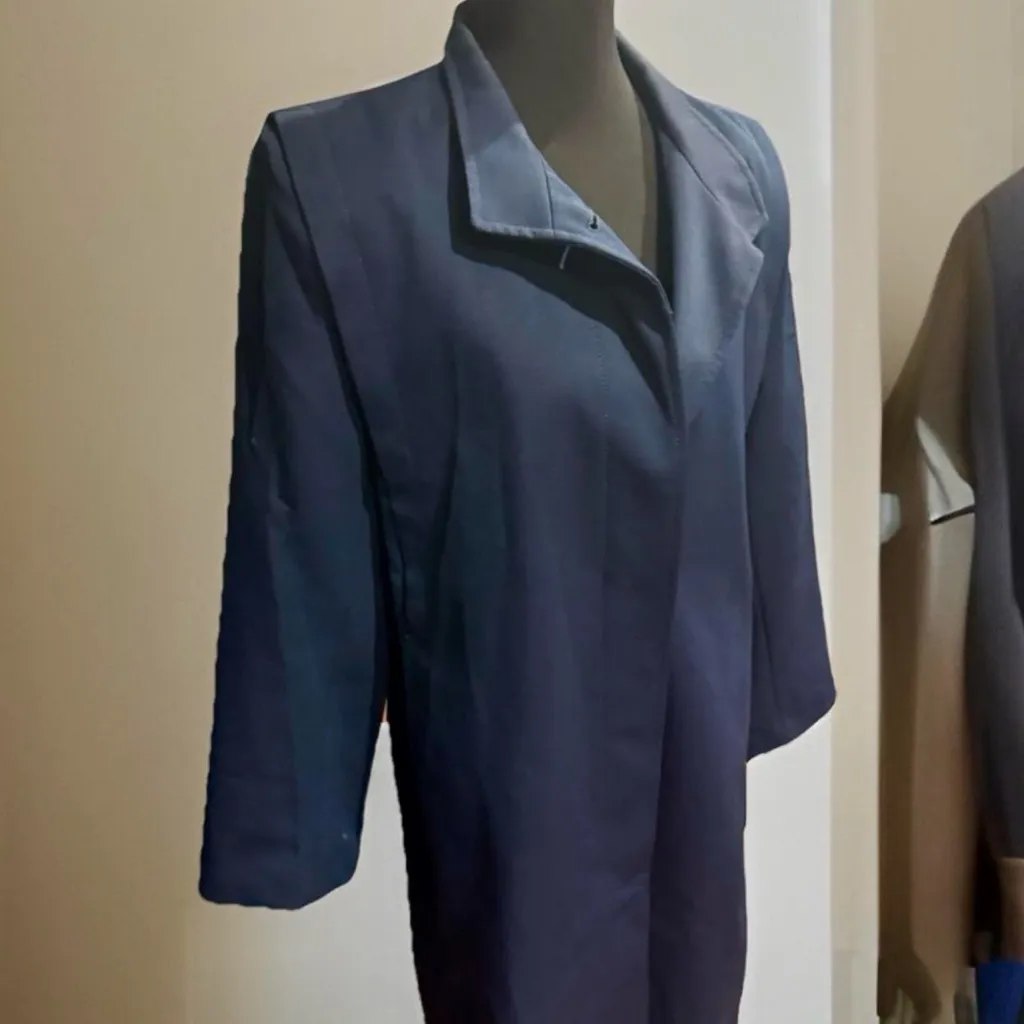 Vintage Blue Women's Trench Coat Size undefined - Image 4