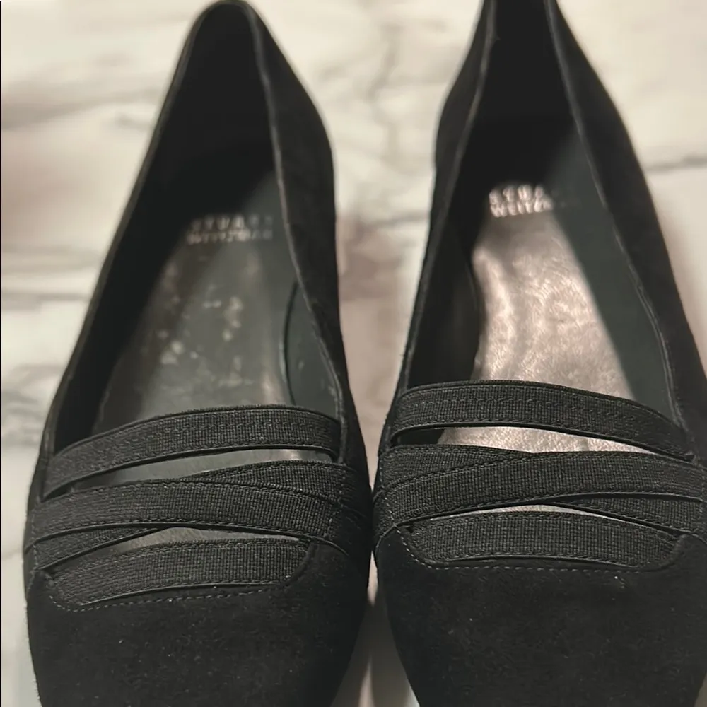 Stuart Weitzman Black Suede Flats with Pointed Toe - Image 12