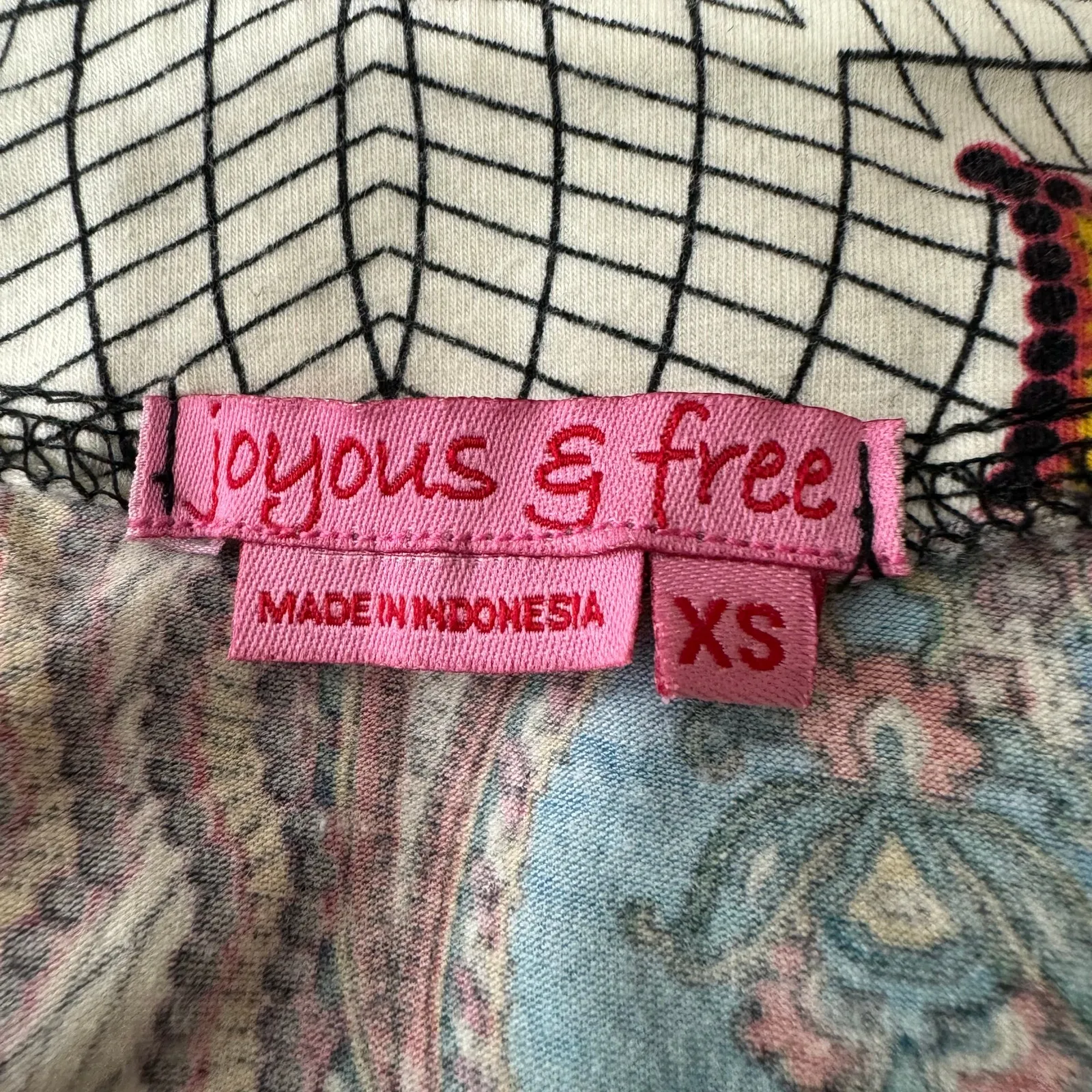 Joyous‎ & Free Beaded Boho Paisley Tunic Dress Size XS Brown - Image 7