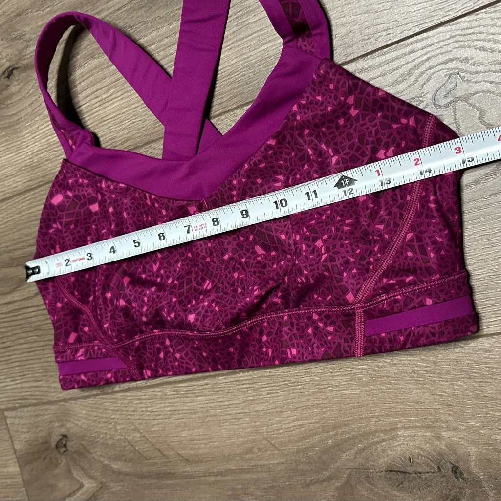 Lululemon Rack Pack Sports Bra Regal Plum Multi Size 10 - Image 7