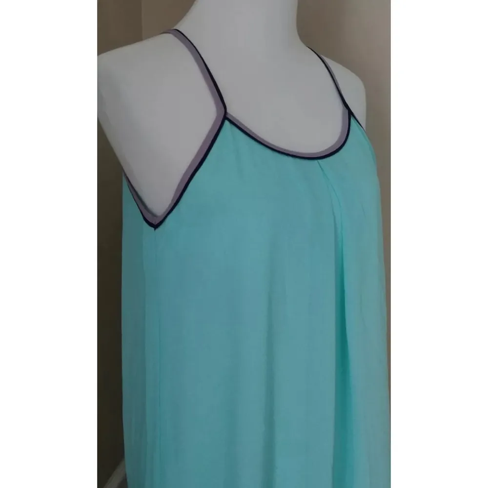 Aqua Mint Taupe & Navy Colorblock Strappy Sundress by  She + Sky from Modcloth - Image 3