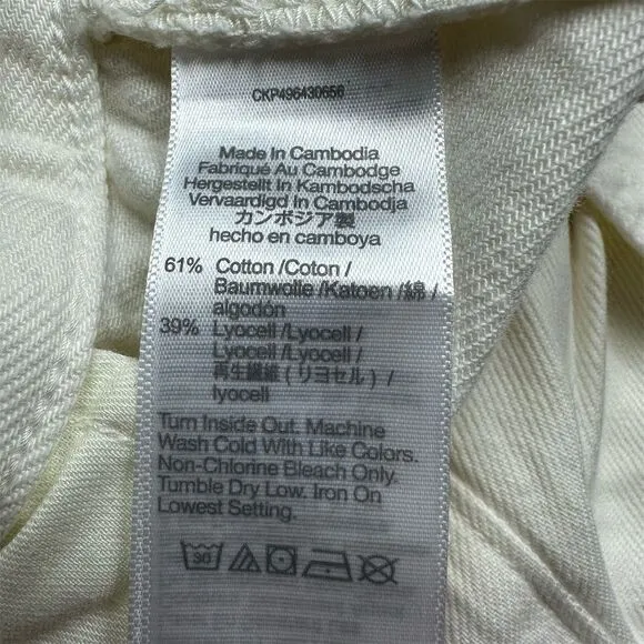 NWT Madewell Women's‎ The Harlow Wide-Leg Jean Airy Denim Trouser Off White 29 - Image 9