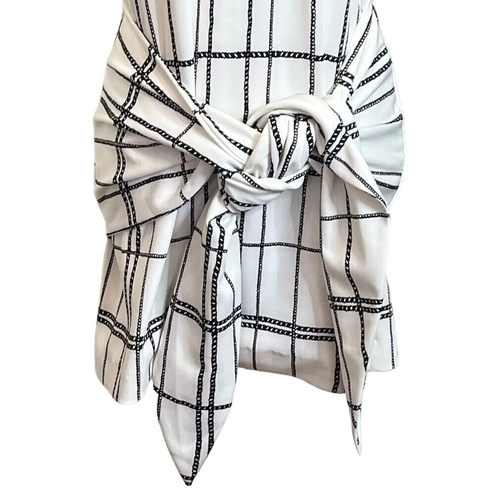 C/MEO Stay Ready Dress Ivory Rope Size Small Mini Hidden Zip Lined - Image 4